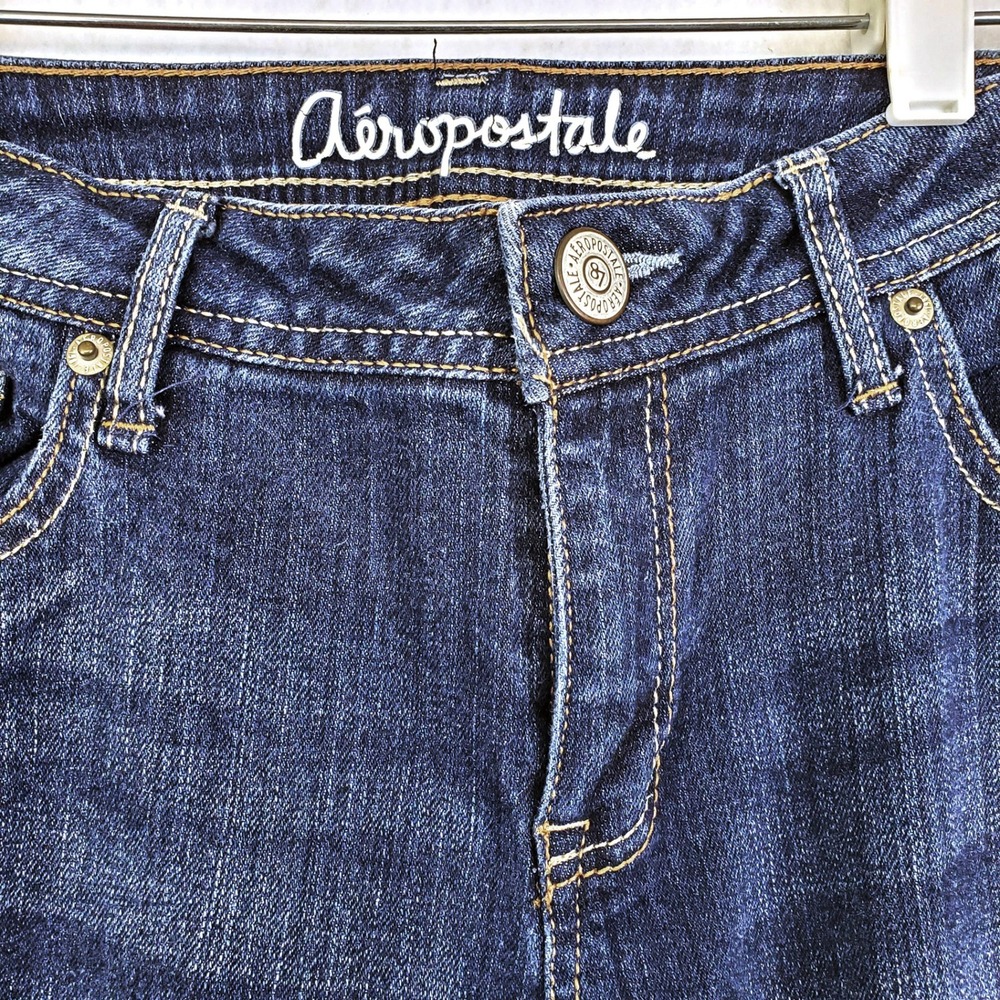 Aeropostale Chelsea Bootcut Blue Denim Jeans Women's Size 10 Short - Picture 10 of 10